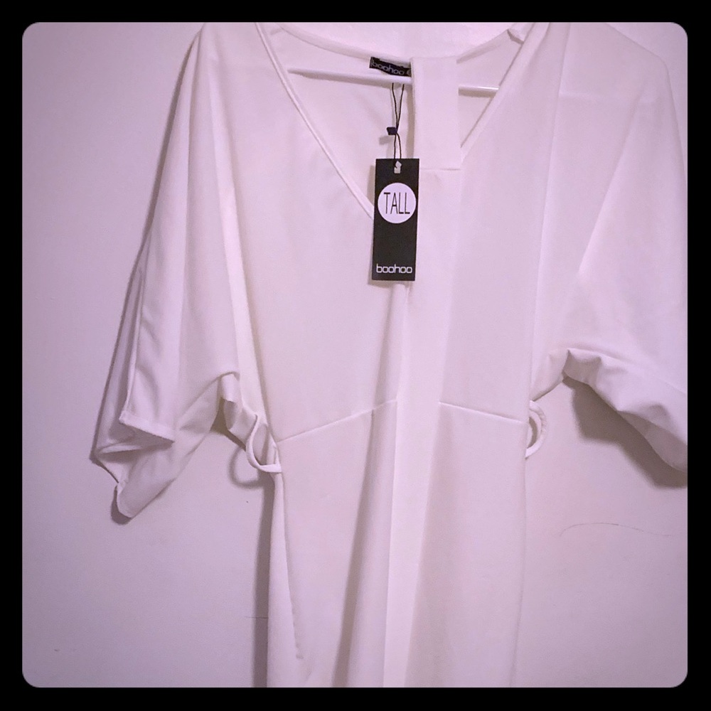 Boo Hoo white dress